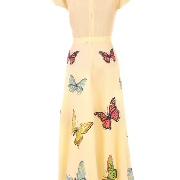 Fanm Mon Papiyon Dress in Light Yellow Size M - Picture 2 of 4